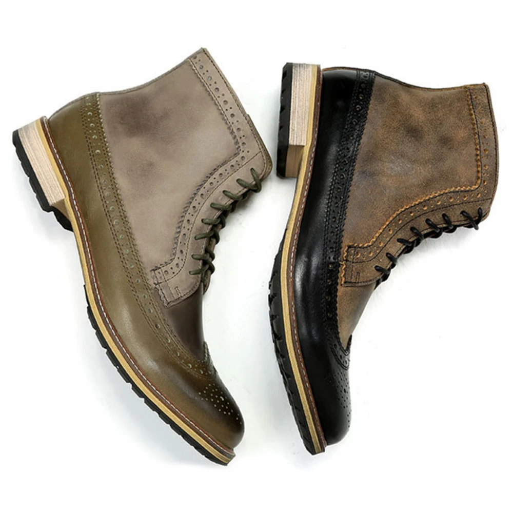 Custom Genuine Leather Soft Flat Leather Boot China Wholesale High Class Winter Boots Shoes for Men