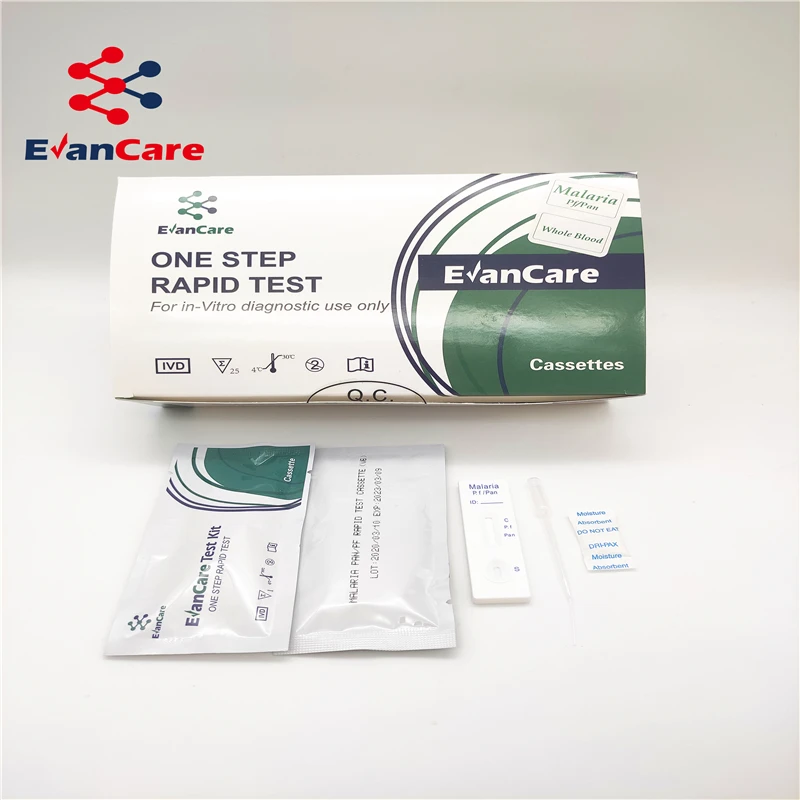 EVANCARE medical kit test malaria pv pf pam with high quality with WHO certificates