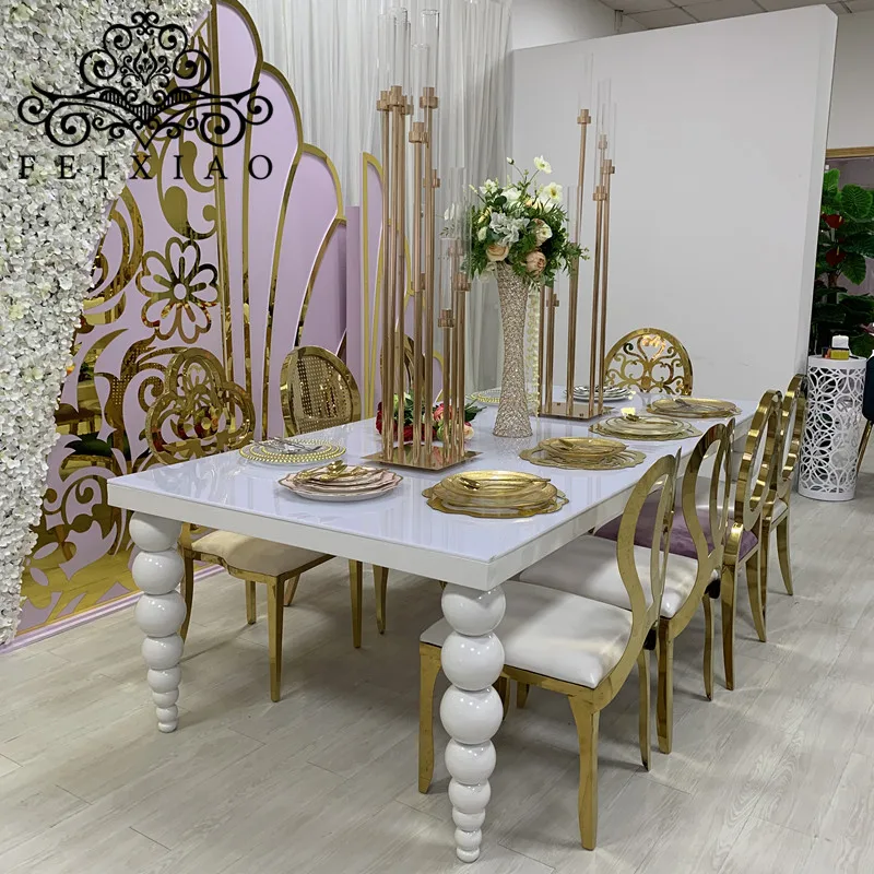 Event furniture Mirror top Stainless steel New design wedding table