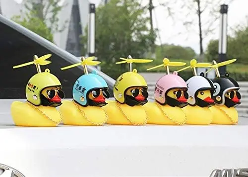 Hot Selling Cute Soft Bike Lights Bicycle Bell Rubber Motorcycle Horn Small Yellow Duck With Helmet Bicycle Accessories Duck