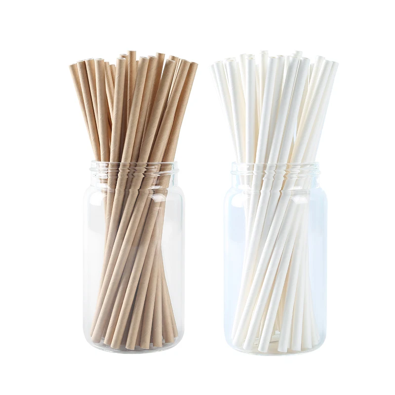 
Hot Sale Cheap Customized Disposable Biodegradable Eco Friendly Bubble Tea Brown Kraft Paper Straws 
