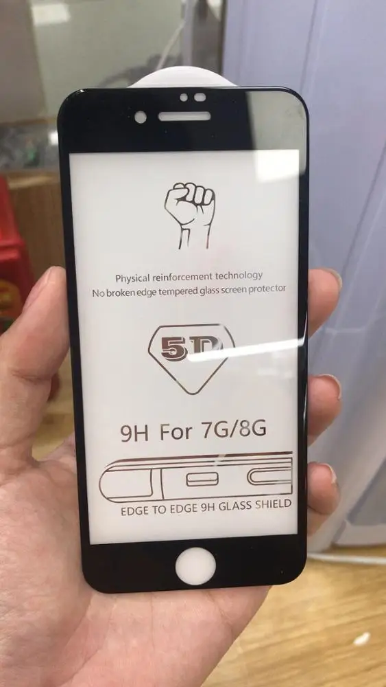  Изогнутое Полноразмерное защитное закаленное стекло 5D на клеевой основе для Iphone противоударное мобильного телефона японское Asahi с полным