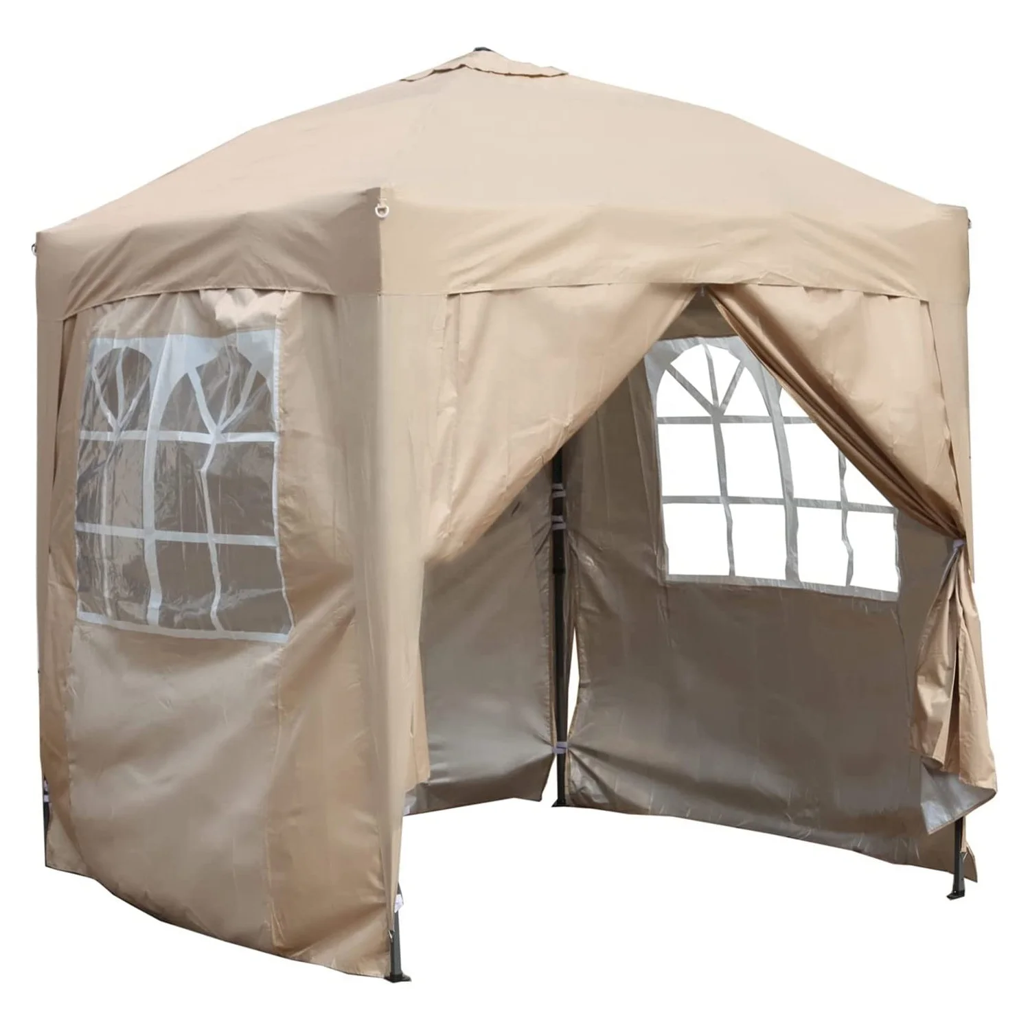 2m x 2m Waterproof Pop-Up Tent with Oxford Cloth Canopy Powder Coated Steel Frame Anchor Kits for Garden Party Marquee Use