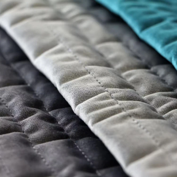 Turkish Design Classic Polyester Quilting Holland Knitted Fabric Ultrasonic Velvet for Sofa Mattress Cover