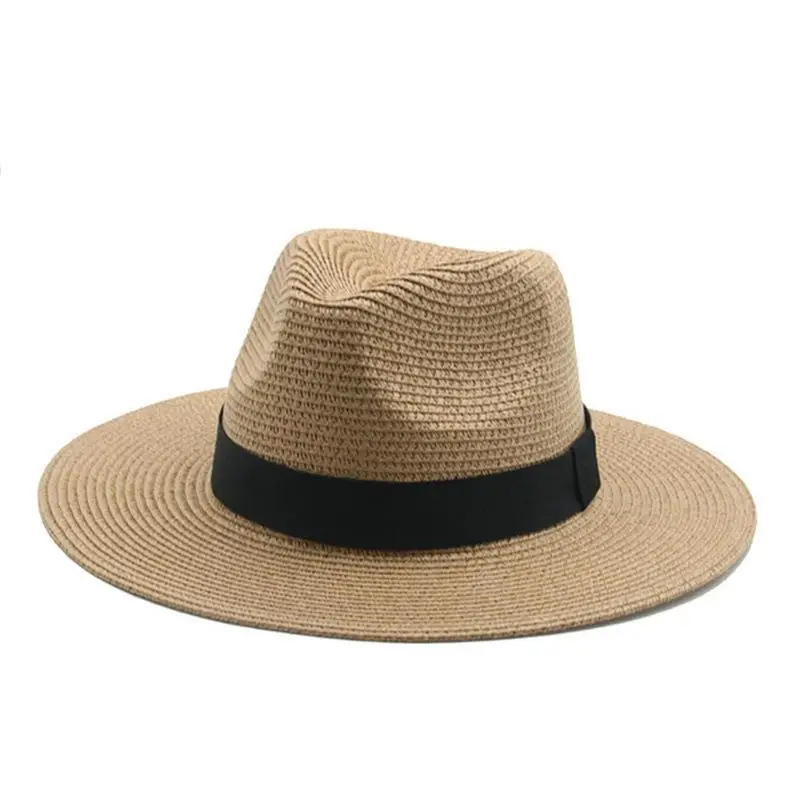 Custom Sunscreen Travel Seaside Vacation Western Straw Hat Straw Hat Women Men Straw Fadora Hats