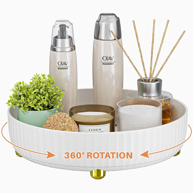 Bathroom Rotating Makeup and Cosmetics Organizers Tray and Storage for Perfume,Skincare, Lazy susan organizer