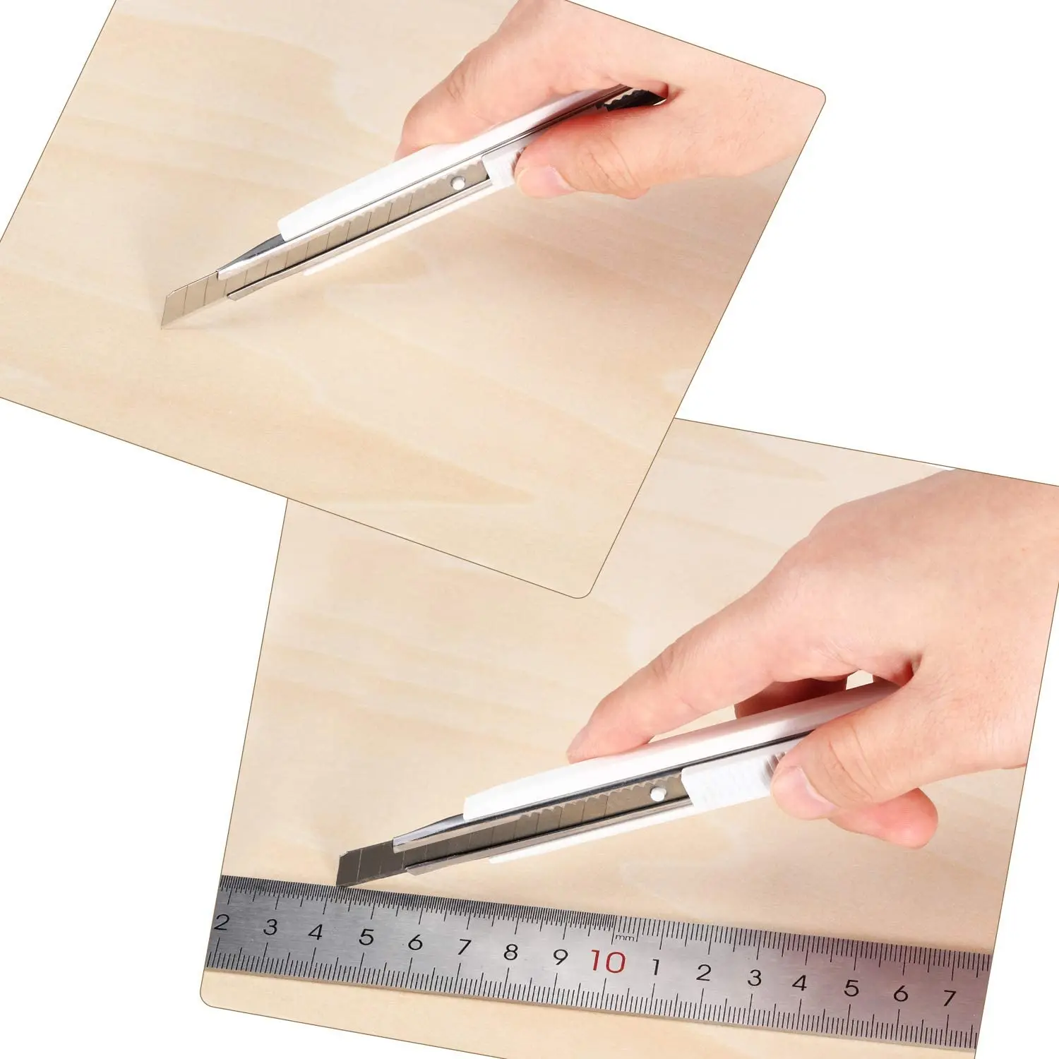 Plywood Sheets 200 x 100 x 1.5 mm DIY Unfinished Basswood Sheets Thin Plywood Craft Board for Christmas DIY Crafts Decoration