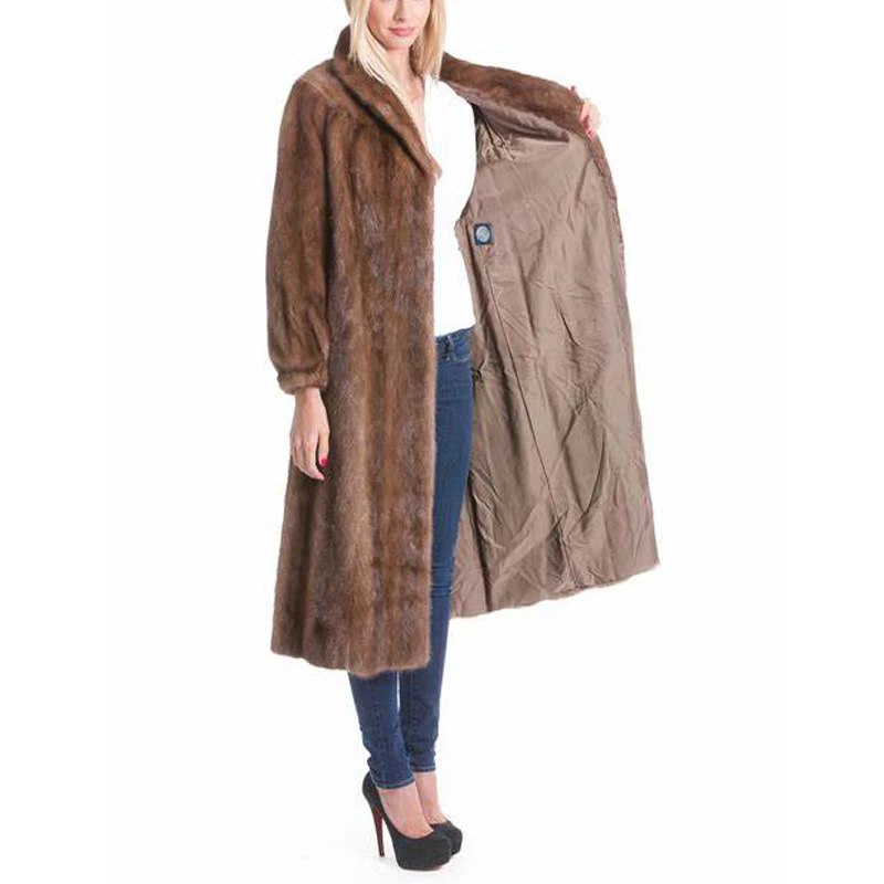 2022 new spring high quality winter thick warm real leather jacket mink coat women