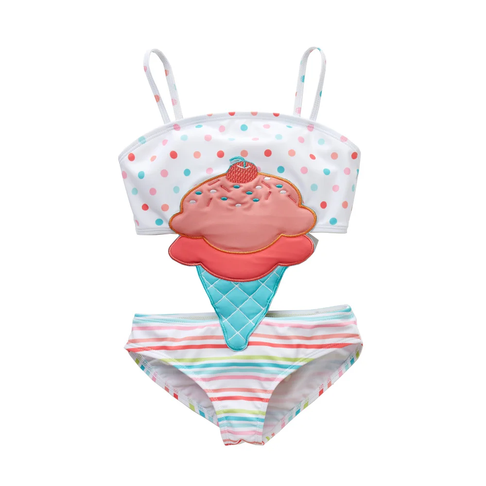 2024 Hot Summer Child Baby Swim Suit Swimming Toddler Cute Print Swimsuit Girl Swimwear Bikini Kids Beachwear For Girls