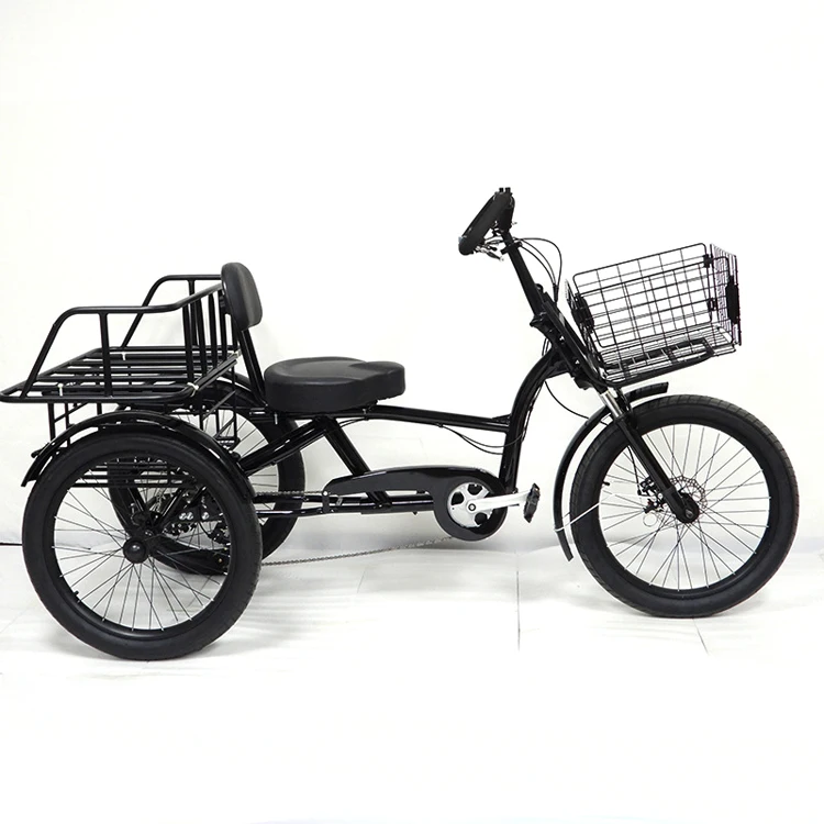 Factory OEM 24inch fat tire cargo bike tricycle with goods frame rear basket triciclo de carga bicicleta de carga de 3 ruedas