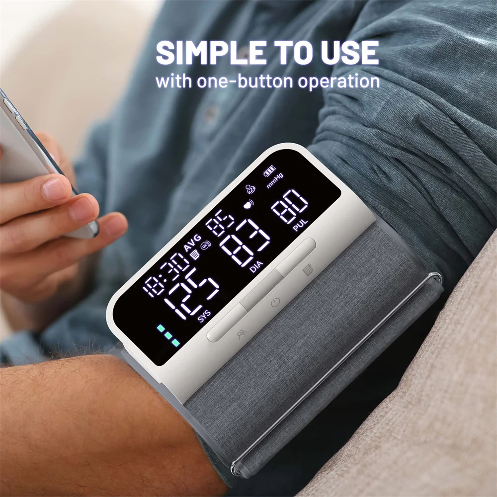 Rechargeable Upper Arm Bp Monitor Electronic Sphygmomanometer Automatic Digital Tensiometer Bluetooth Blood Pressure Monitor