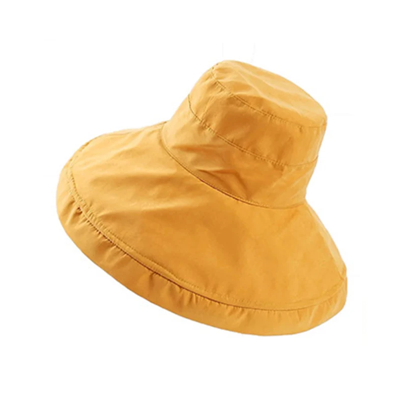 Women Wide Broad-brimmed Sun Hats Foldable Upf 50+ Sun Protective Bucket Cap