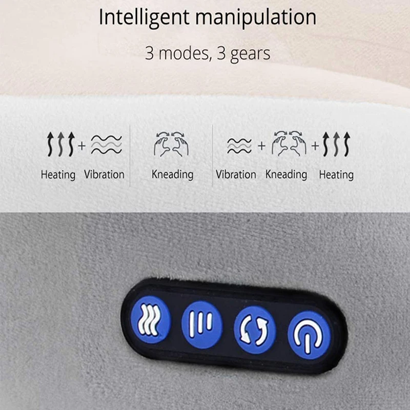 Electric Neck Massager U Shaped Pillow Multifunctional Portable Shoulder Cervical Massager Travel Home Car Relax Massage Pillow