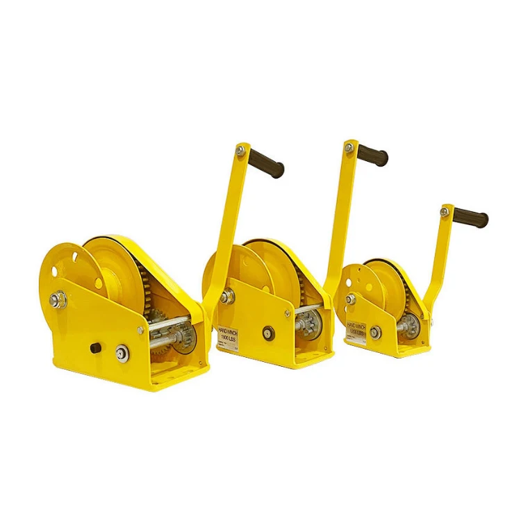 Brand manual horizontal Gear 600lbs Crank Hand Cable Pulling Machine Winch Automatic Brake For lifting