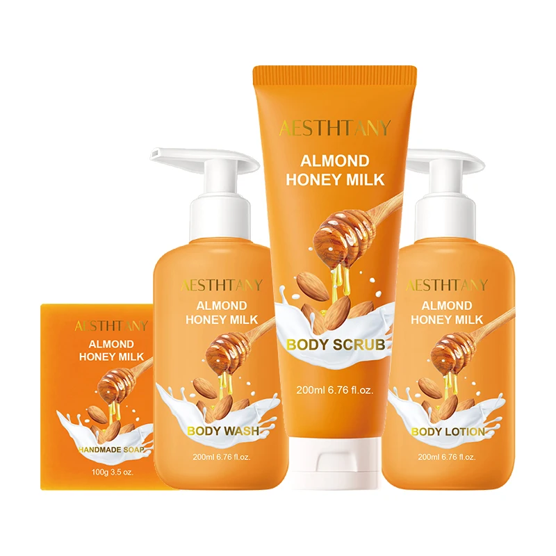 Bath Spa Bathroom Kit Private Label Shower Gel Lotion Scrub Soap Milk Bath Gift Sets