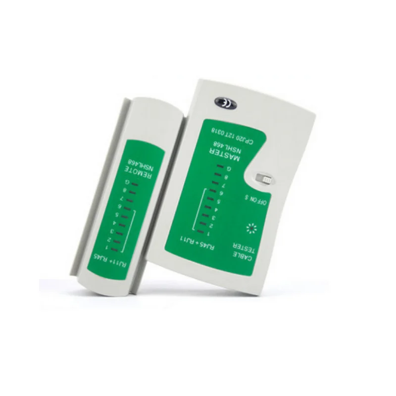 Compact and light weight Rj-11 Rj-12 Rj-45 Cat5 Cat6 cable connector network lan cable tester for home and outside use
