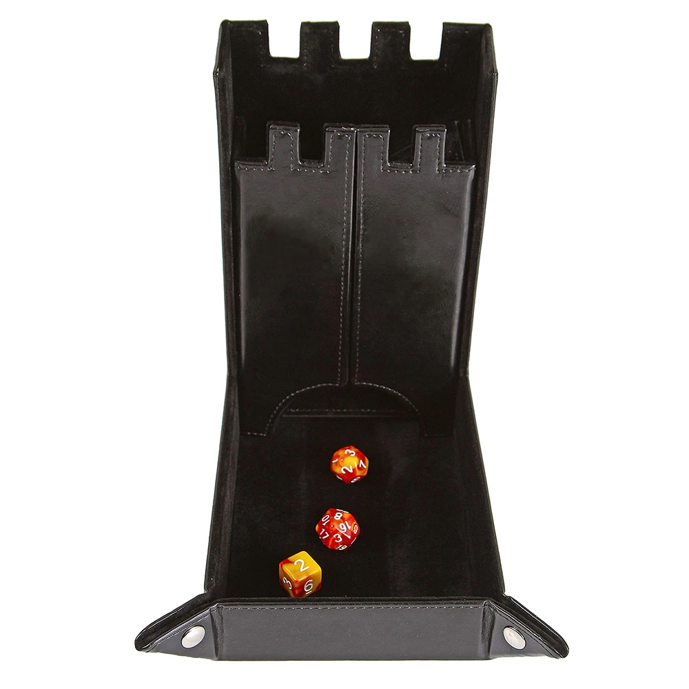PU Leather and Velvet Holder best dice tower and tray Storage Box for DND Table Games