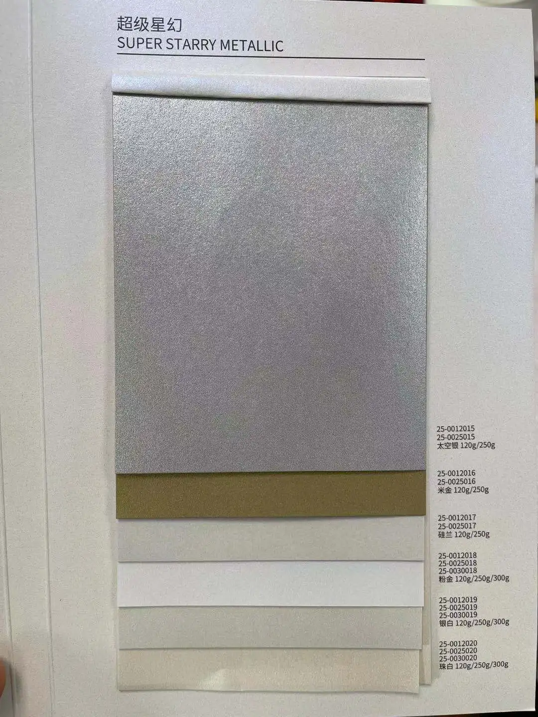 Drop ship 120gsm customized size metallic pearl craft cardstock paper