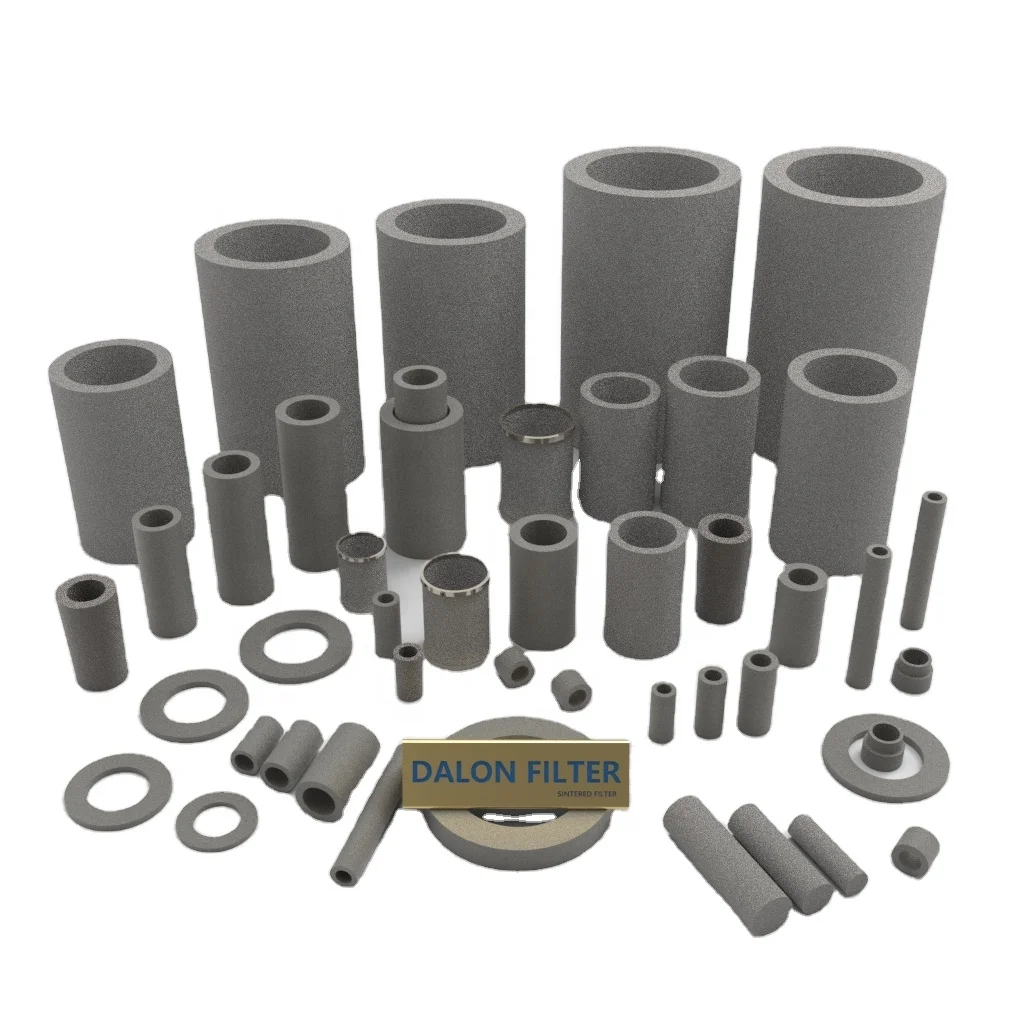porous stainless steel sintered metal tube filter for gas liquid separation system