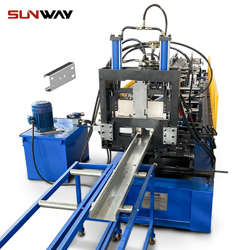 Metal Drywall Stud C Channel U Purlin Auto size Changeable C U Roll Forming Machine