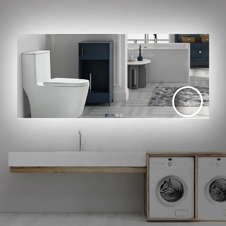 Hot Sale Waterproof Defogging Smart Mirror Touch Switch Sensor For shaving magnifier Bathroom Mirror with Led Light