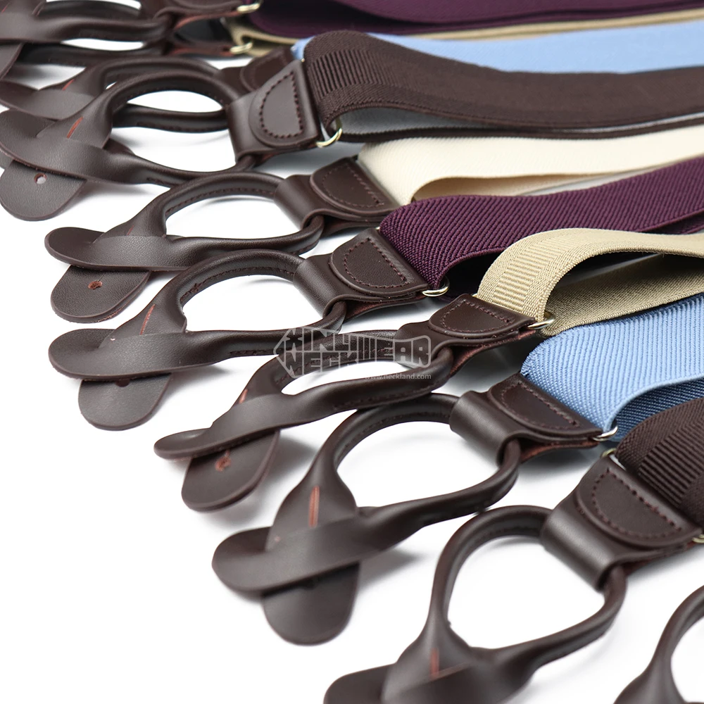 Custom High Quality Garment H Suspenders Brace Clip Elastic Manufacturer Suspender For Men