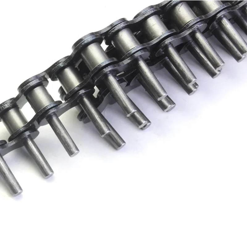 Roller Chain Assembly Machine Steel Simplex Series Roller Conveyor Chain Extended Pin Attachment Chains