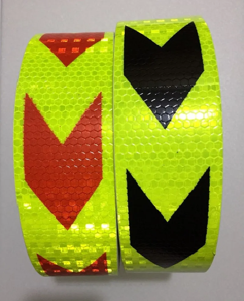 FREE SAMPLE Customized Self-adhesive Arrow Reflective Tape Road Traffic Guide Sign PVC Warning Sticker