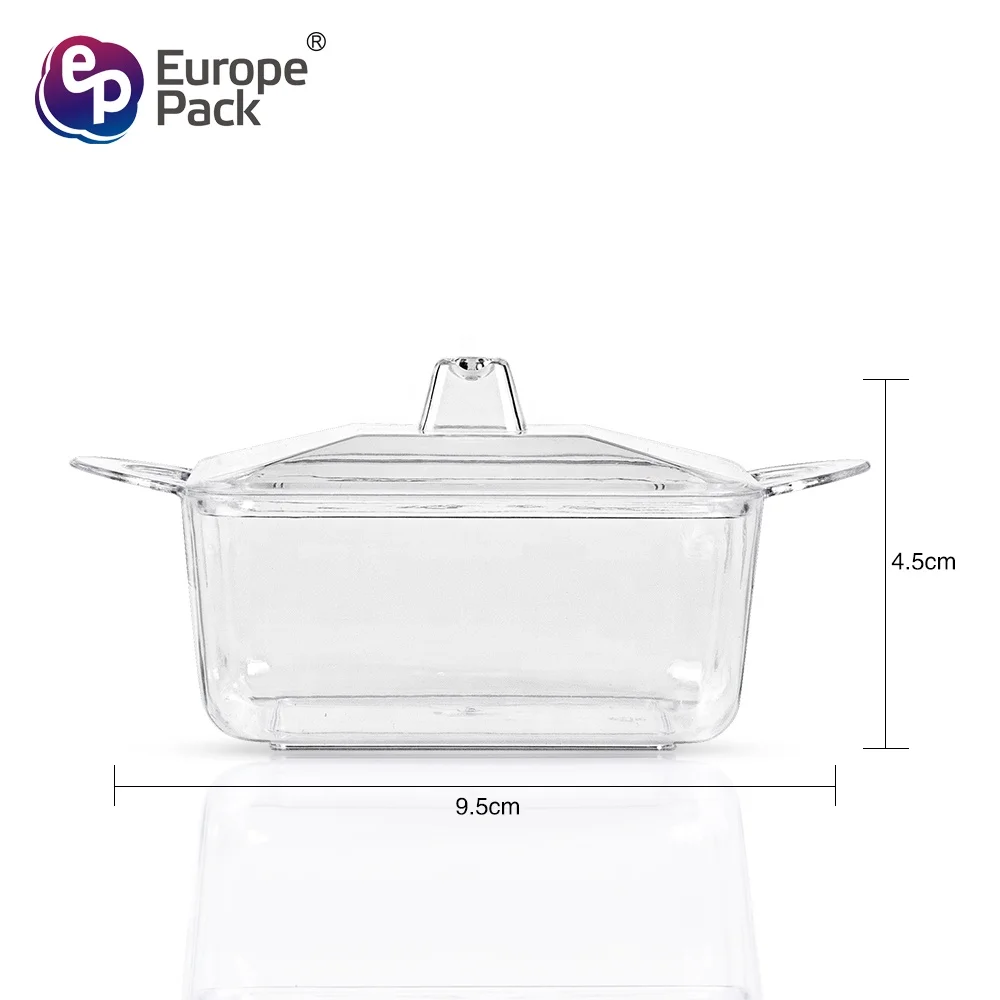 Eco friendly disposable plastic tableware 70ml mini sauce container with lid