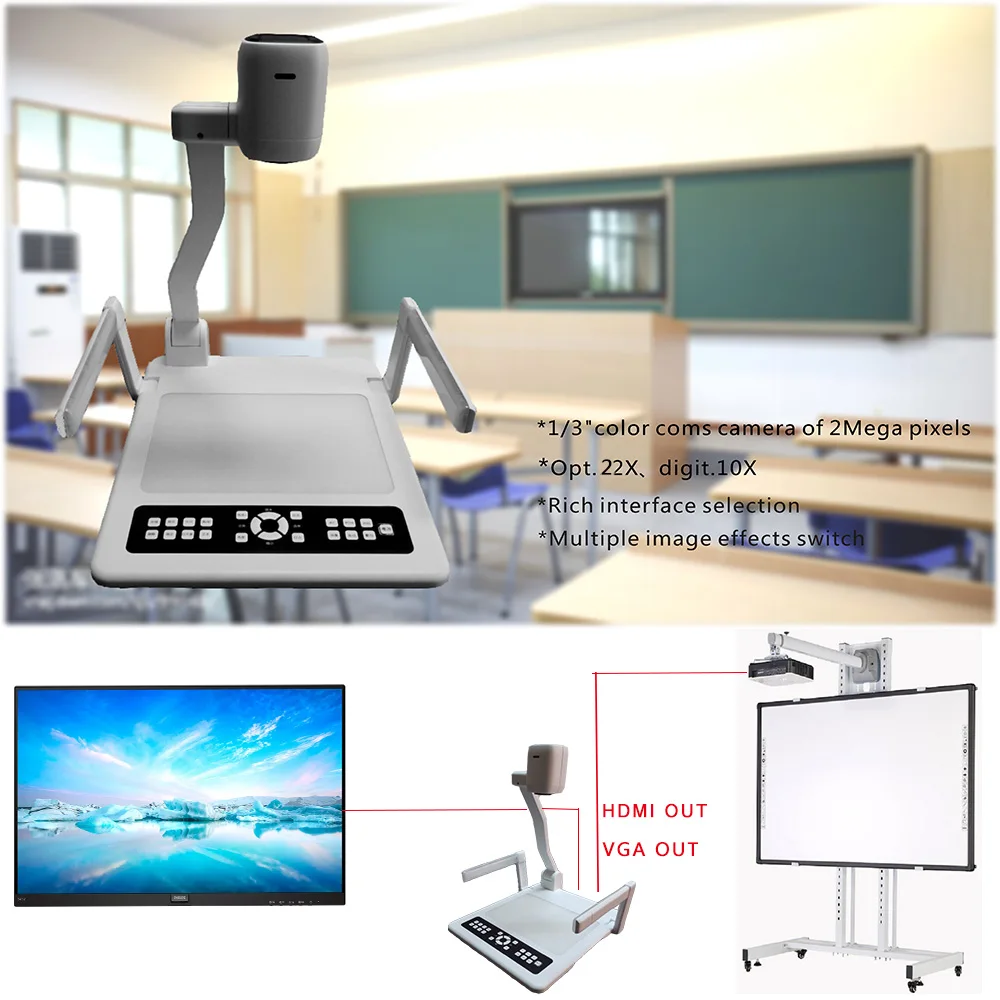 School supplies new products Document Optica 22X Optic camera Zoom school Educational visual presenter  for classroom