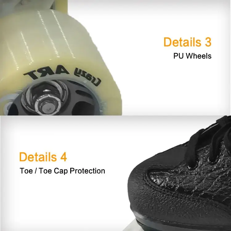 Direct Sale leather quad Pvc Upper Material Double Row Custom Flash Roller Skate