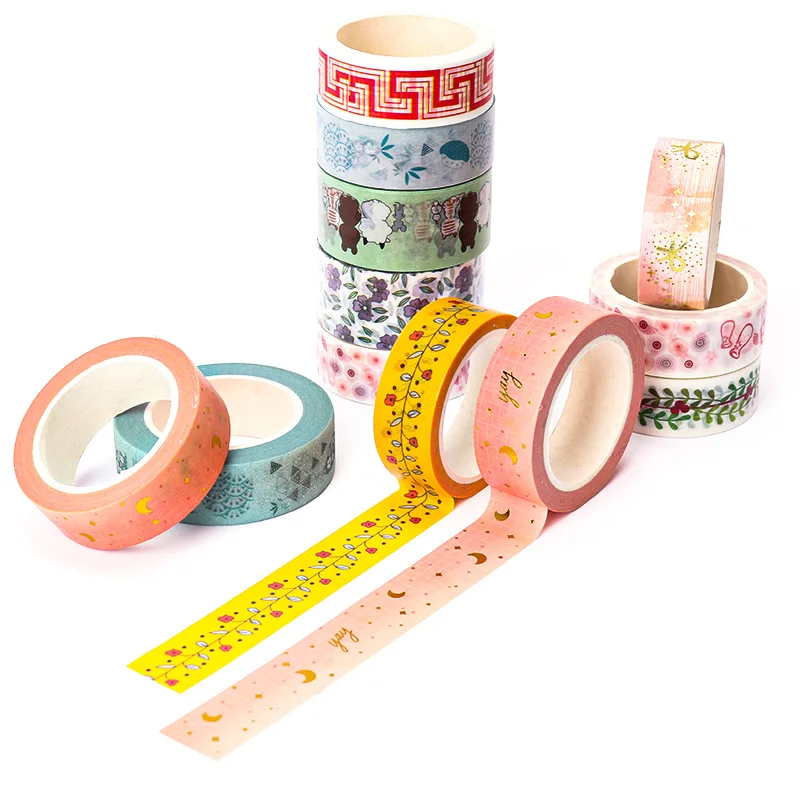 Vograce Customizable Print Colorful Washi Tape Anime Japanese Cute Self Adhesives Paper Washi Tape