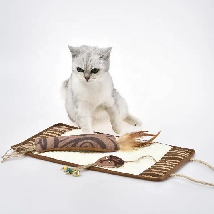 African Background Style Buy One Get Two Plush Cat Toy And Cat Scratcher