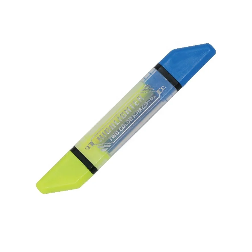 2 in 1 classic style multi colored double dual highlighter marker set with custom logo