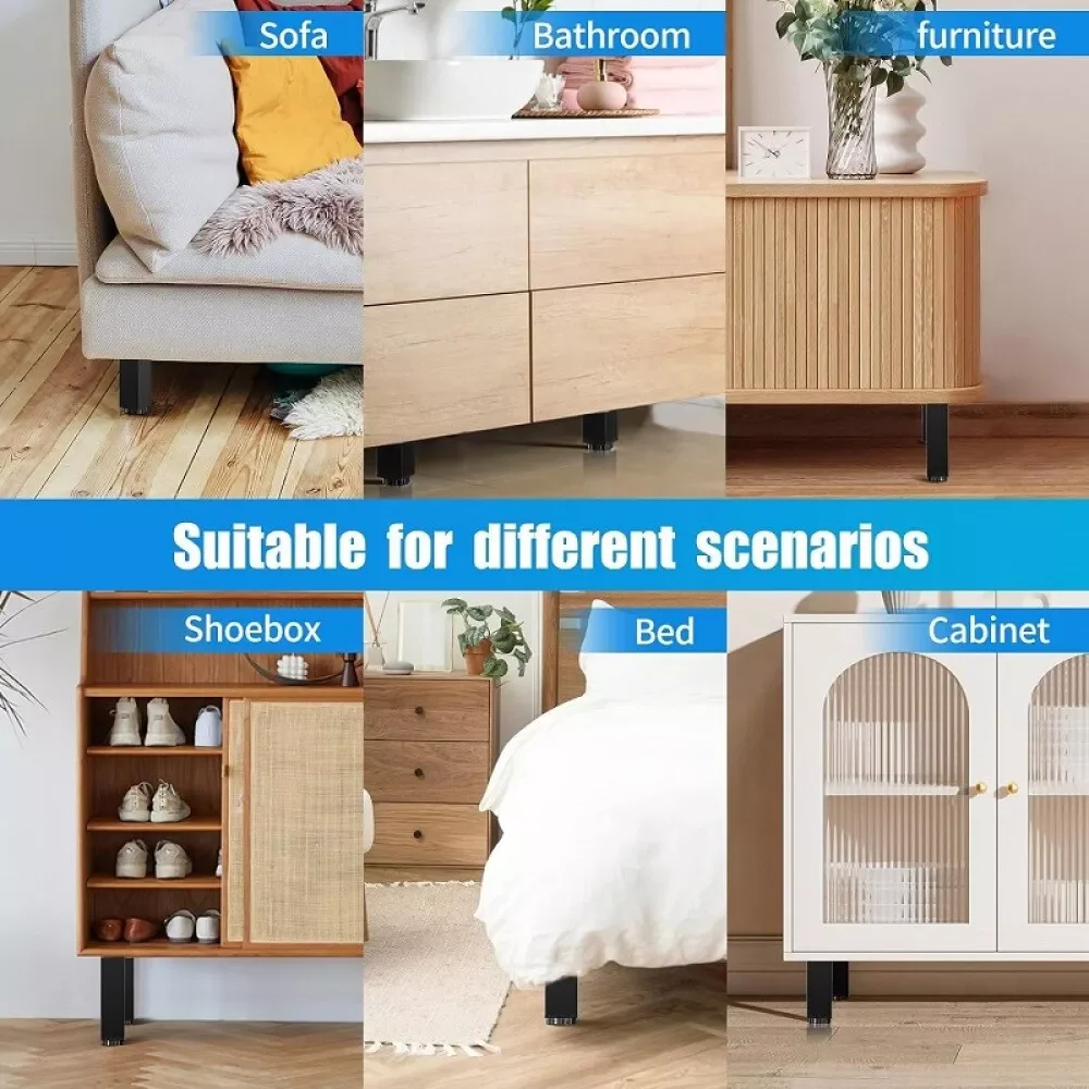Adjustable Metal Furniture Legs Modern Replacement Feet For Bed Sofa Cabinet