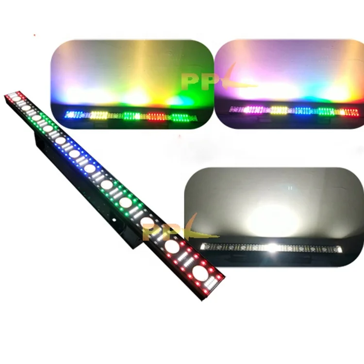DMX LED Effect Lights Stage Decoration 12pcs x 3W Beam Strobe Wash 3in1 LED Pixel Bar Light