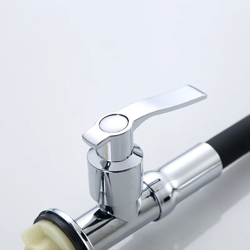 Kitchen Flexible Tap Factory Design Faucets Black Color Water Mixer Tap Chrome Plated
