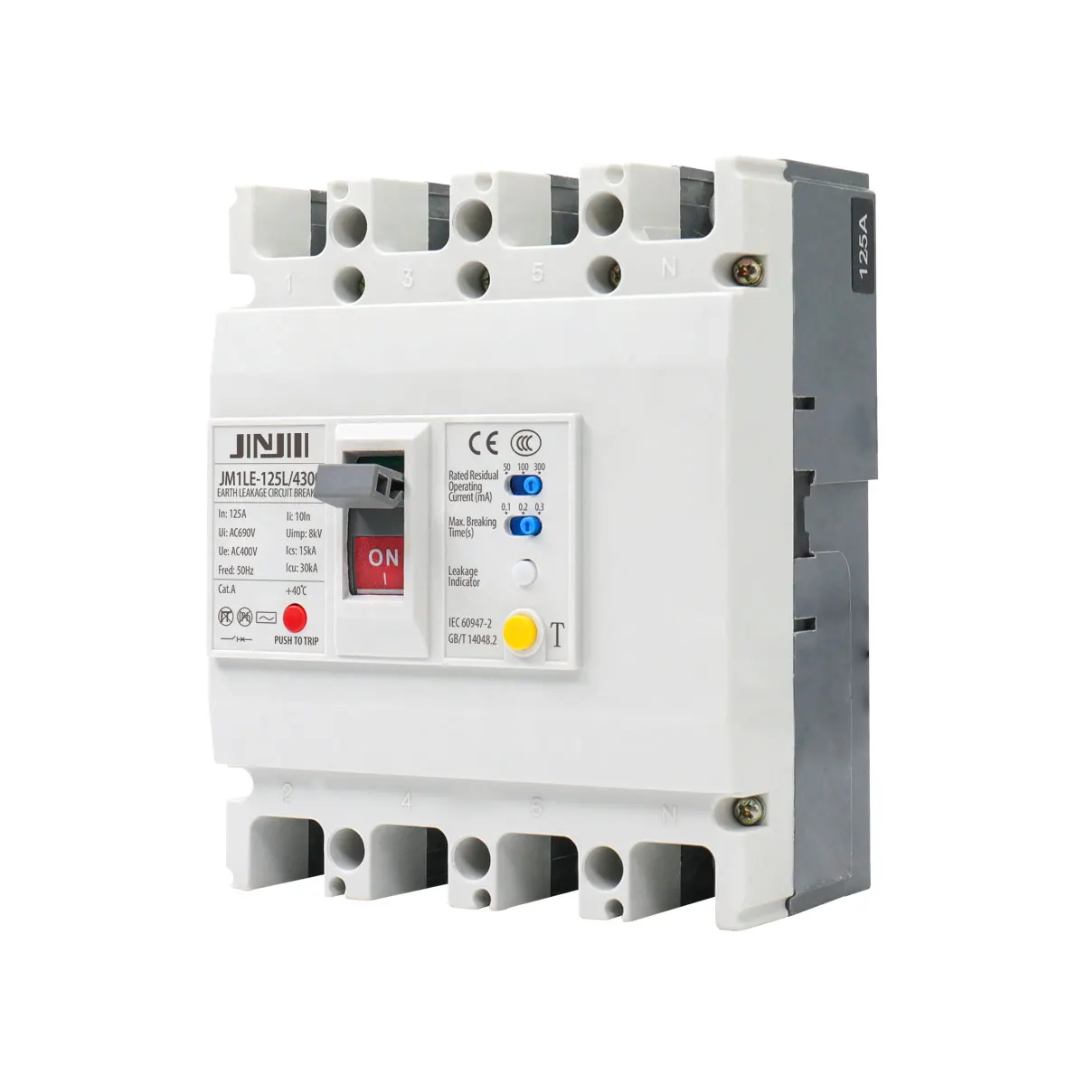 Replace CHINT NXMLE Plastic Molded Case Circuit Breaker With Earth Leakage Protection Air Switch 4P 125A Power MCCB ELCB