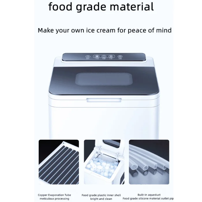 Портативная миниатюрная настольная машина для производства льда, 12 кг в день, льдогенератор для дома