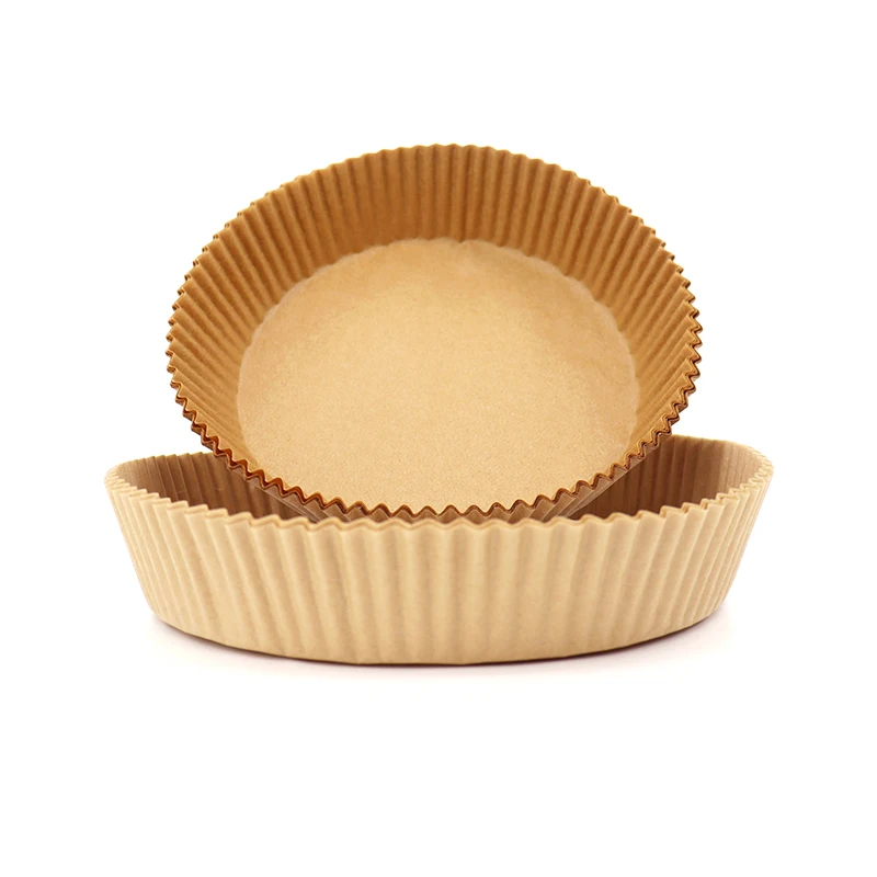 Hot Sale Silicone Coated Round Parchment Paper Air Fryer Disposable Paper Liner Waterproof Non-Stick Air Fryer Liners