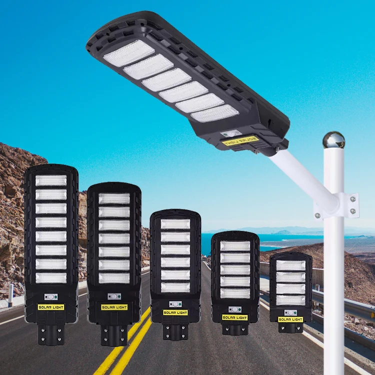 Лидер продаж светодиодный уличный светильник для наружного освещения 100 Вт 150 200 250 300 фонарь на солнечной батарее