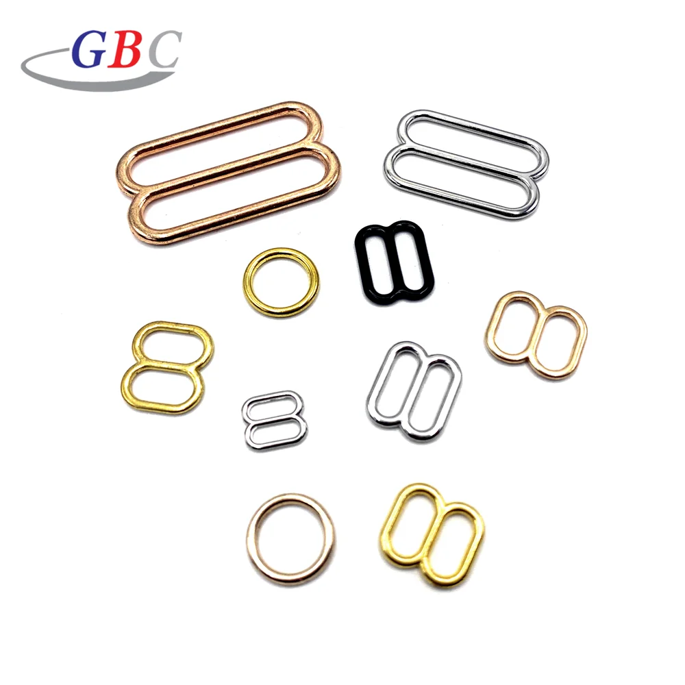 Регулируемые металлические кольца бюстгальтера и слайдер Пряжка для купальника