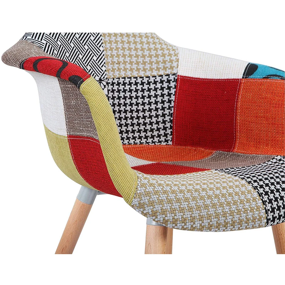 Wholesale modern living room furniture silla Restaurant Living Room chair design chaise Simple Dining Patchwork Chair Armchair