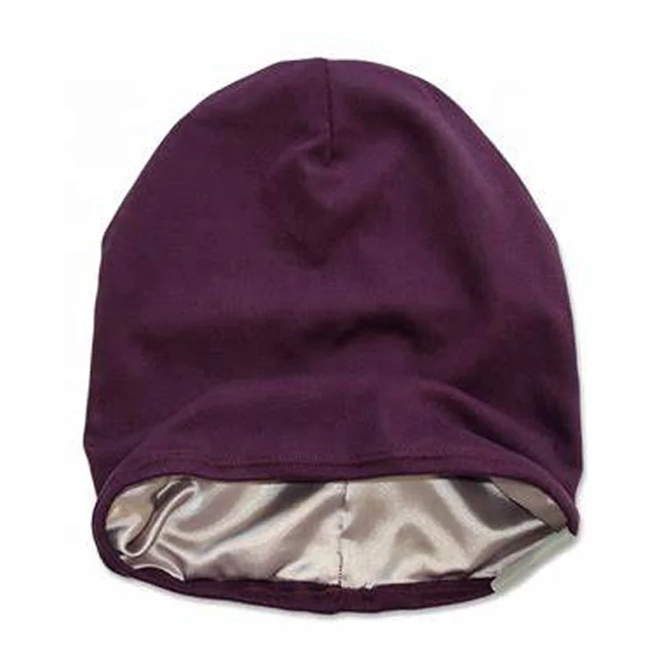 Custom sublimation beanie satin lined cap blank beanies spandex rayon hat slouchy beanie wholesale