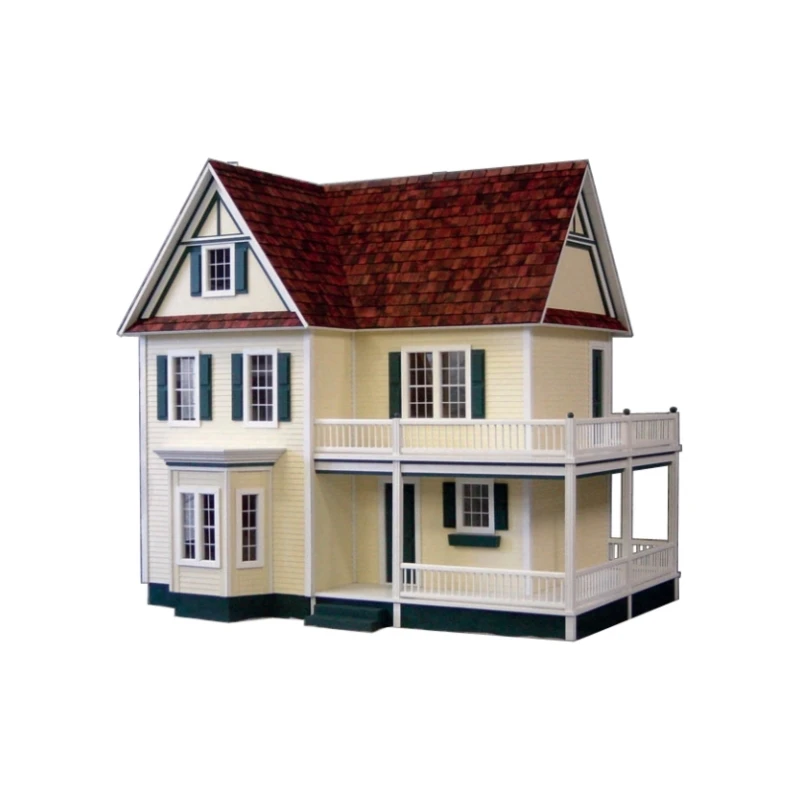 Miniature wooden victorian dollhouse kit 1/12 Scale OB11 BJD doll