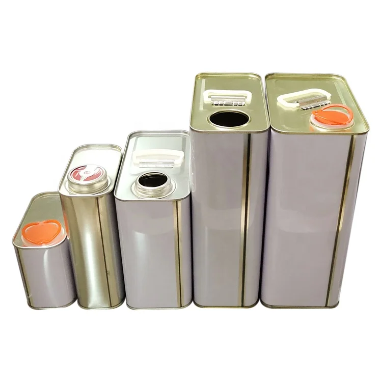 empty tinplate 4000ml 4L 4liter 1gallon metal square tin can for oil