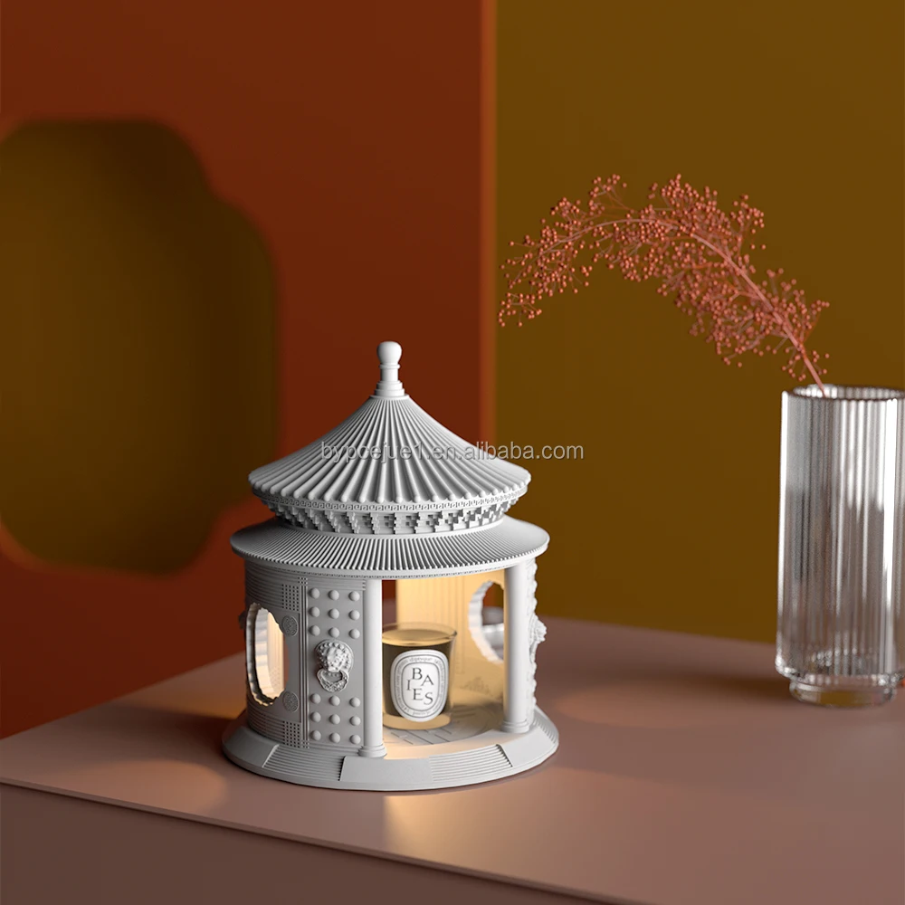 Креативная Изысканная Штукатурная лампа для плавления воска современная настольная белая Роскошная электрическая ароматерапия в китайском стиле подогреватель свечей