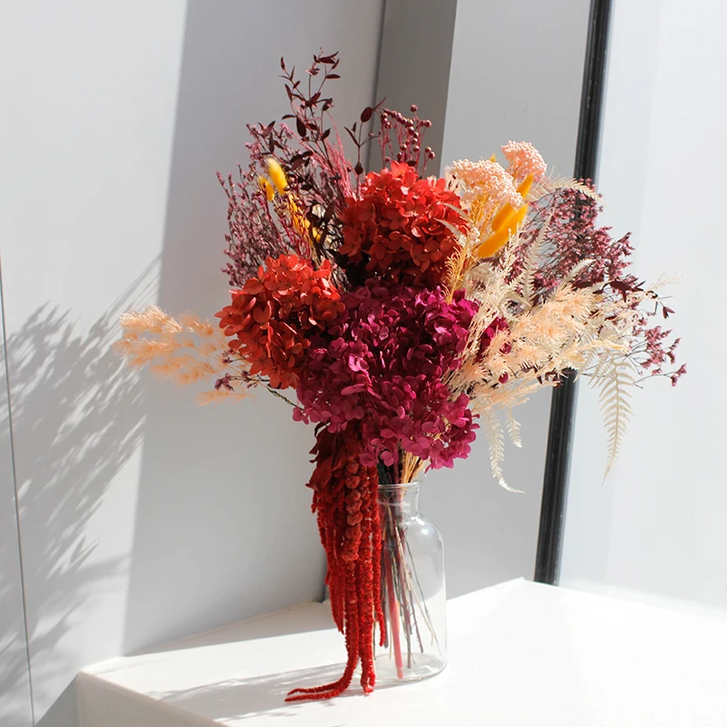 Best Natural bouquet flower wedding dried flowers bouquet preserved  wholesalers  flower teddy bouquets Gifts for Events
