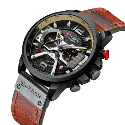 New  8329 Waterproof Curren Watch Calendar Sports Men Wrist Watch Montre Homme