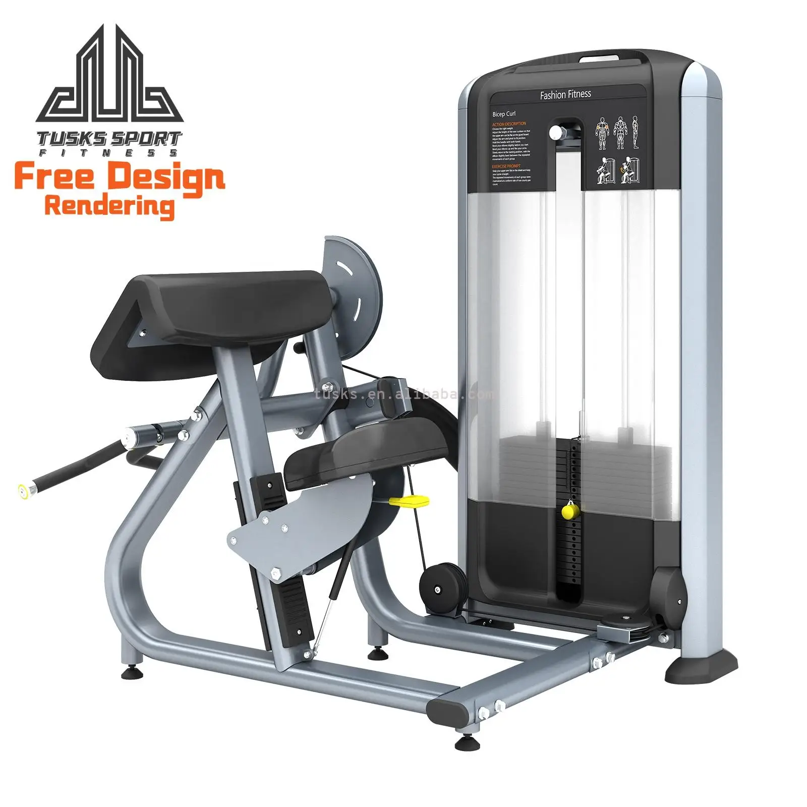 Factory Wholesale Multi Functional Machines Arm Curl Gym Fitness Equipment Biceps Triceps Curl For Exercise
